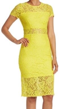 NSR Yellow‎ Lace Peekaboo Waist Dress – Size Small – NWT